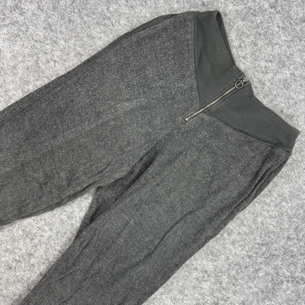 Aerie‎ Gray Sherpa High Waisted Jogger Pants Womens Medium Quarter Zip Casual